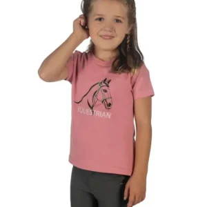 T-SHIRT BAMBINA CON STAMPA CAVALLO Vendita Finale
