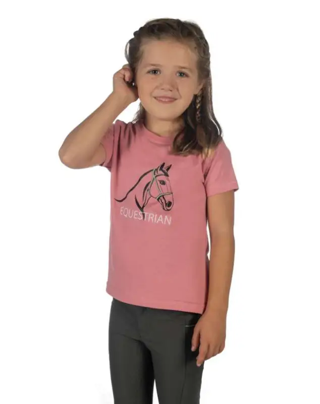 T-SHIRT BAMBINA CON STAMPA CAVALLO Vendita Finale