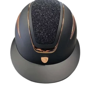 Bestseller CASCO EQUITAZIONE TATTINI ARIETE GLITTER E VISIERA POLO