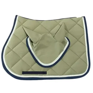 COMPLETO VERDE SOTTOSELLA E CUFFIA PER CAVALLO Offerta Lampo