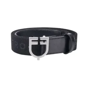 CINTURA EQUESTRO CUOIO ED ELASTICO CON SCRITTA Prezzo Di Fabbrica