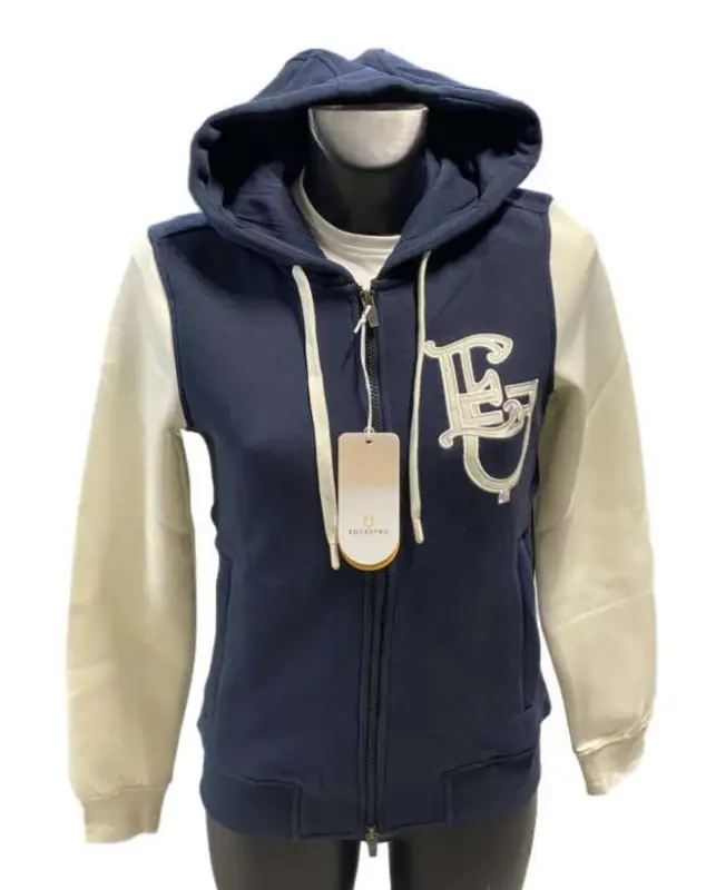 FELPA DONNA EQUESTRO BICOLORE EQ CAPPUCCIO Promozione Esclusiva