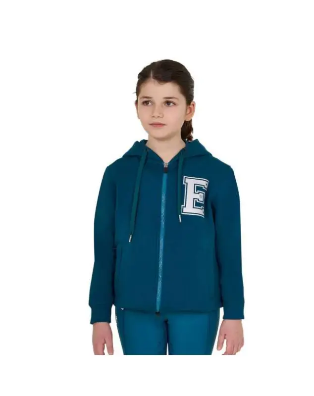 FELPA EQUESTRO BAMBINA ISTITUZIONALE CON CAPPUCCIO Ultima Occasione
