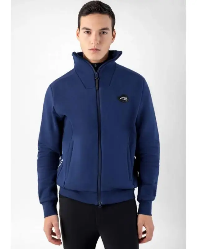 FELPA UOMO EQUILINE FULL ZIP NAVY PEONY Nuova Collezione