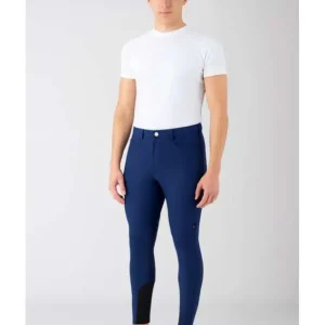 A Buon Prezzo PANTALONE UOMO EQUILINE NAVY PEONY CON GRIP AL GINOCCHIO E TASCA LATERALE
