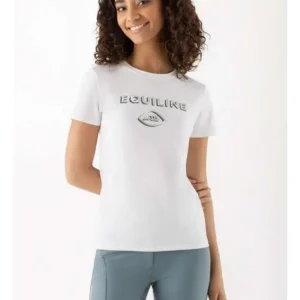 T-SHIRT DONNA EQUILINE CALOP A MANICA CORTA BIANCO Must-Have