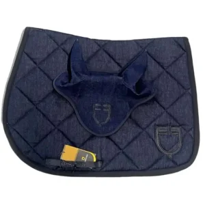 COMPLETO EQUESTRO SOTTOSELLA E CUFFIA JEANS Promozione