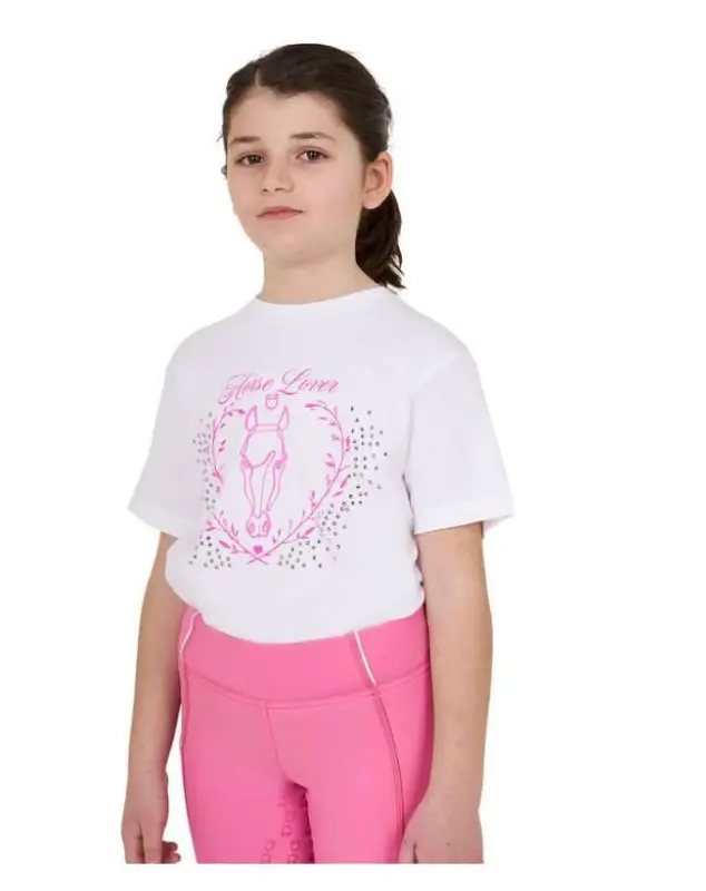 Scelto Dai Clienti T-SHIRT EQUESTRO BAMBINA HORSE LOVE CON BRILLANTINI