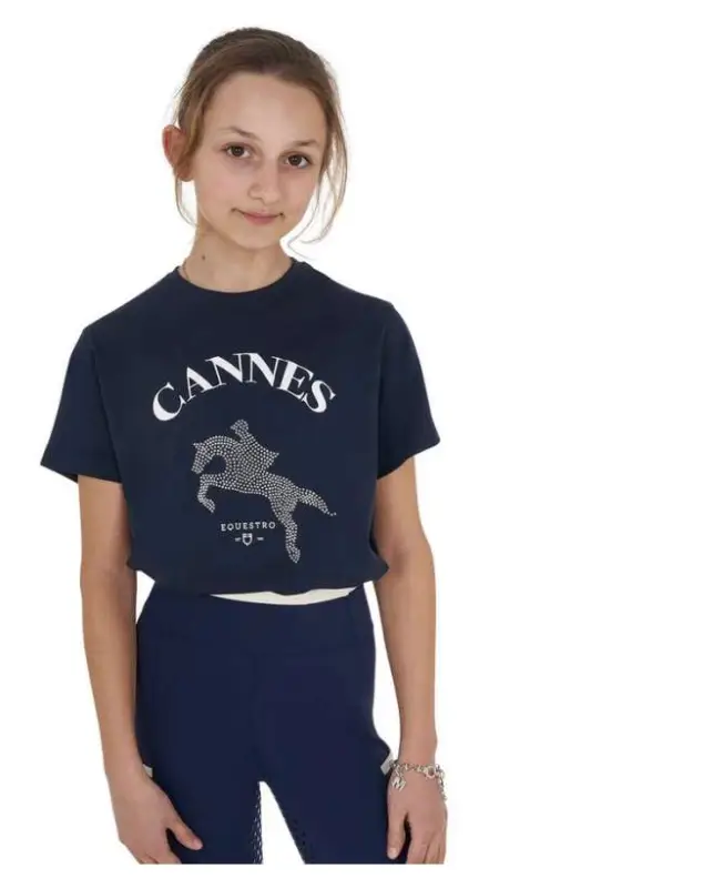 Scelto Dai Clienti T-SHIRT EQUESTRO BAMBINA CANNES COTONE E STRASS