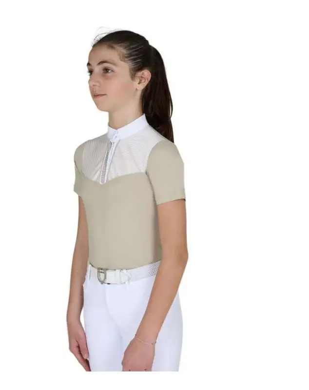 POLO CONCORSO EQUESTRO BAMBINA INSERTI SIMIL SETA Affare
