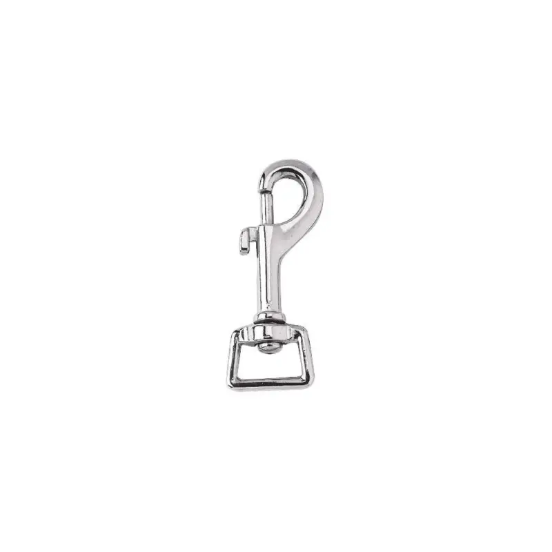 Moschettone ad anello 20 mm quadrato acciaio nichelato Professionale
