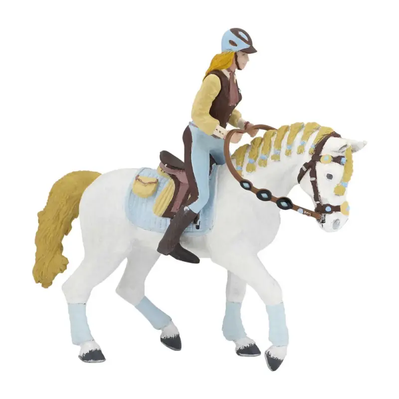 Figura Cavallerizza adulta Fashion blu Papo Offerta