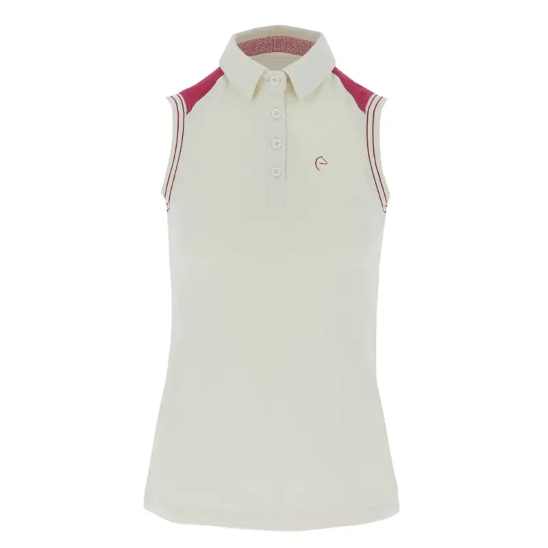 Professionale Polo piqué Equithème da donna senza maniche