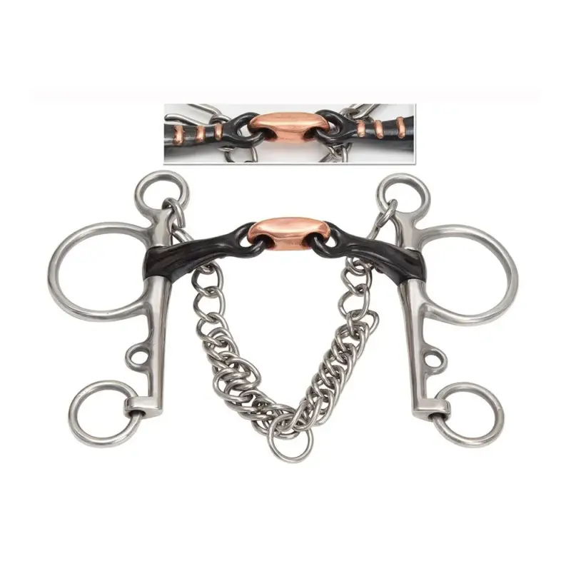 Filet Pelham Shires in acciaio dolce a doppio snodo in rame Compra Online