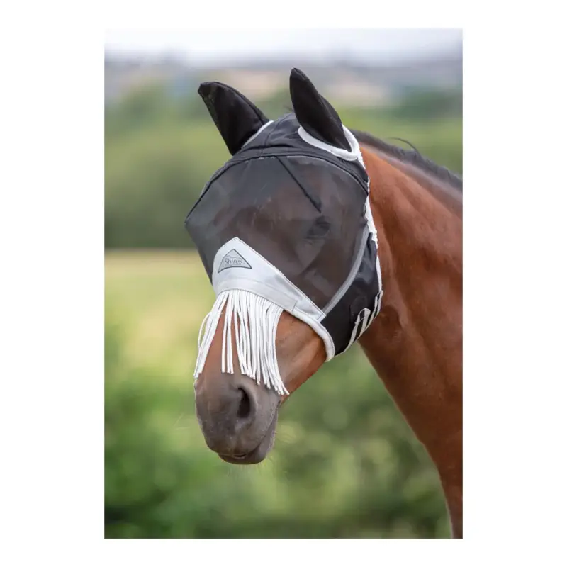 Maschera anti mosche con frange sul naso Shires FlyGuard Pro Promo Stagionale