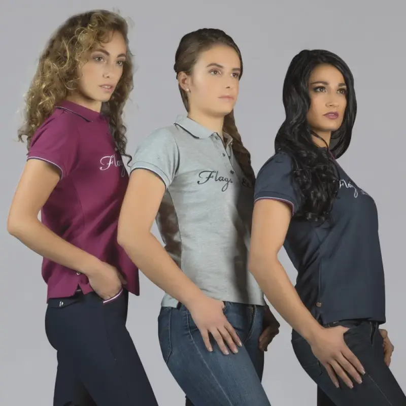 Prezzo Conveniente Damen-Poloshirt MERIDA Flags & Cup