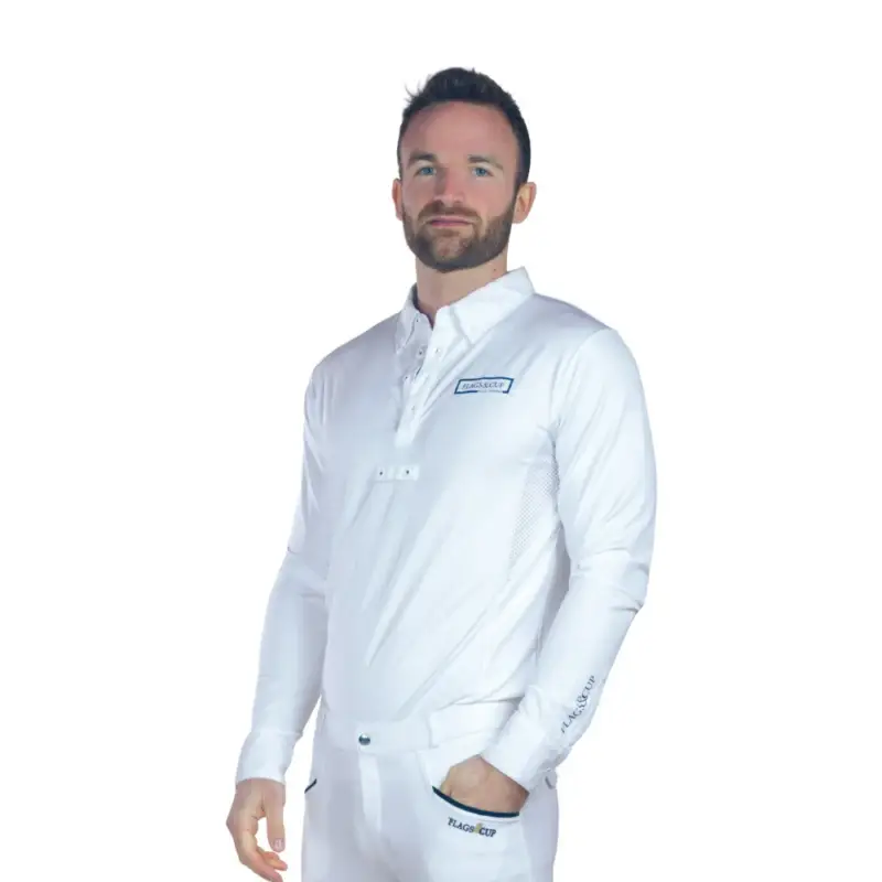 Herren-Poloshirt Cartago langarm Flags & Cup Offerta Del Giorno