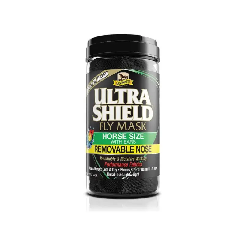Maschera anti-mosche con orecchie e protezione per il naso Absorbine Ultrashield Offerta Lampo