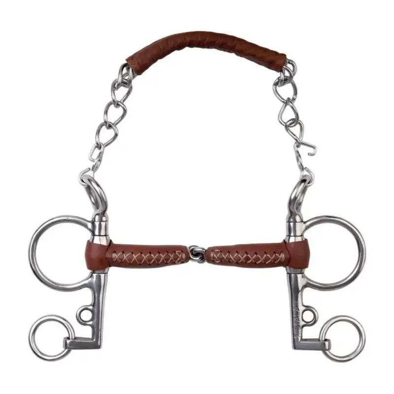 Filet Pelham Metalab Pinchless in cuoio spezzato Più Venduto