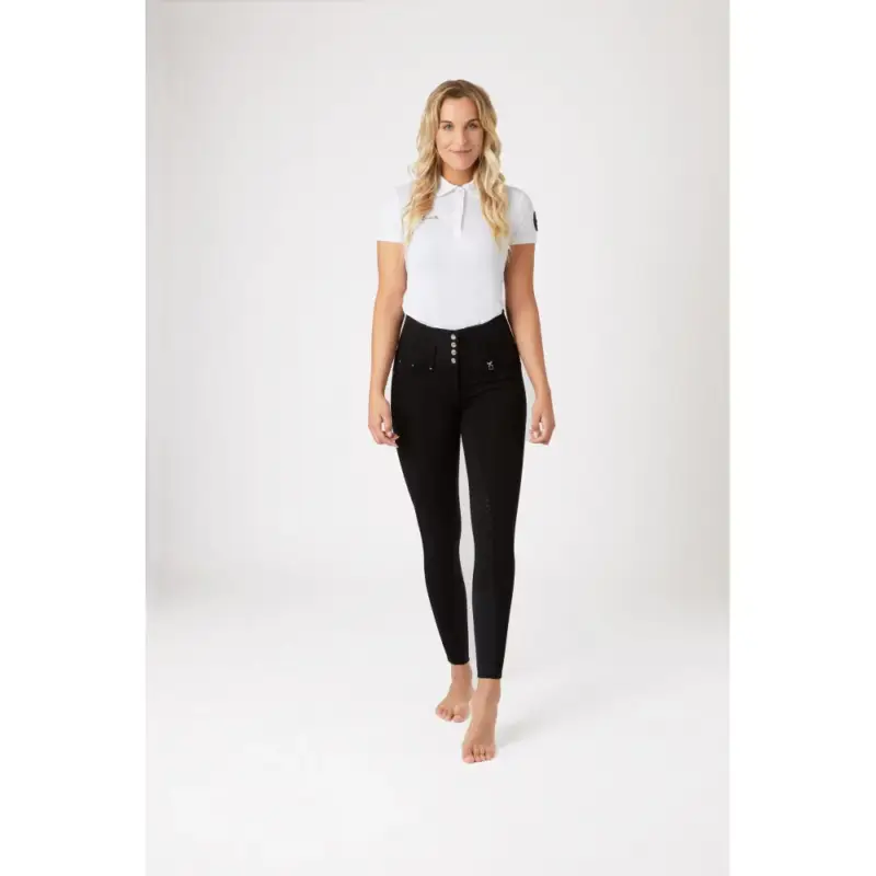Bestseller Pantaloni da equitazione a vita alta Tara con grip in silicone a fondo intero da donna Horze