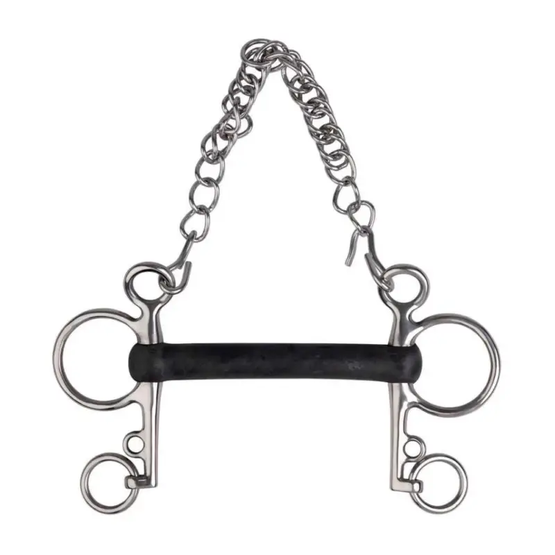 Super Prezzo Morso Pelham Metalab gomma morbida dritto