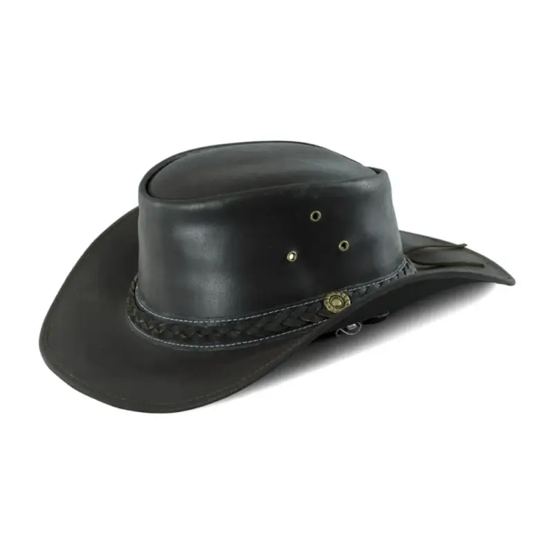 Cappello western intrecciato in pelle Lakota Consegna Rapida