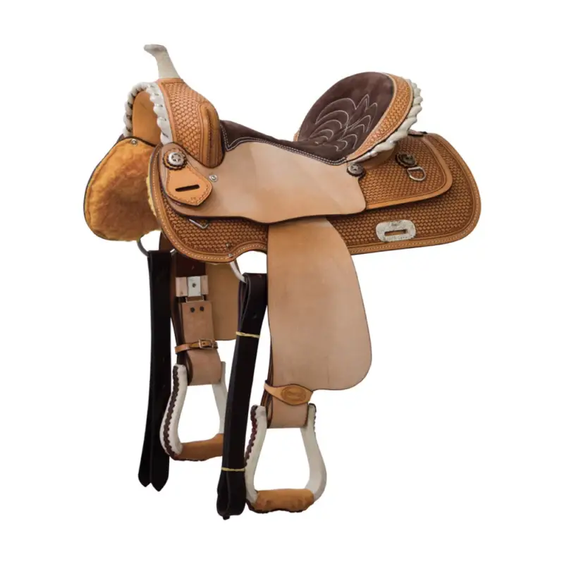 Sella western barrel Denver Arabian con paletta quadrata e seduta colorata Pagamento Sicuro