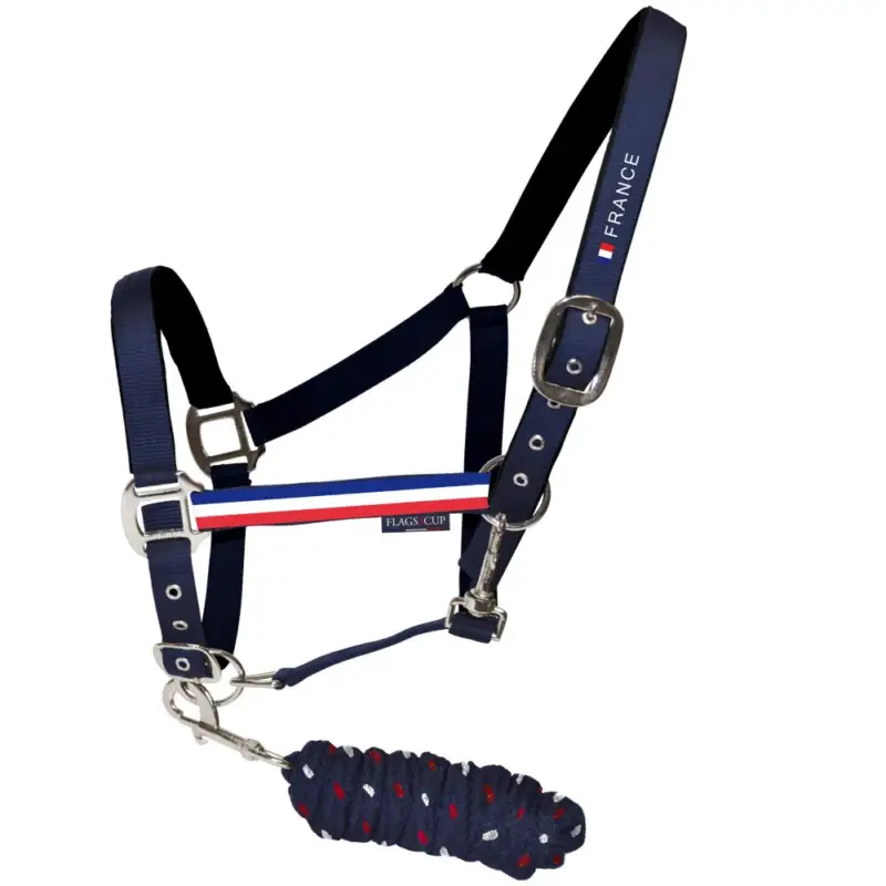 Compra Oggi Stesso Set cavezza e lunghina France Collection Flags & Cup