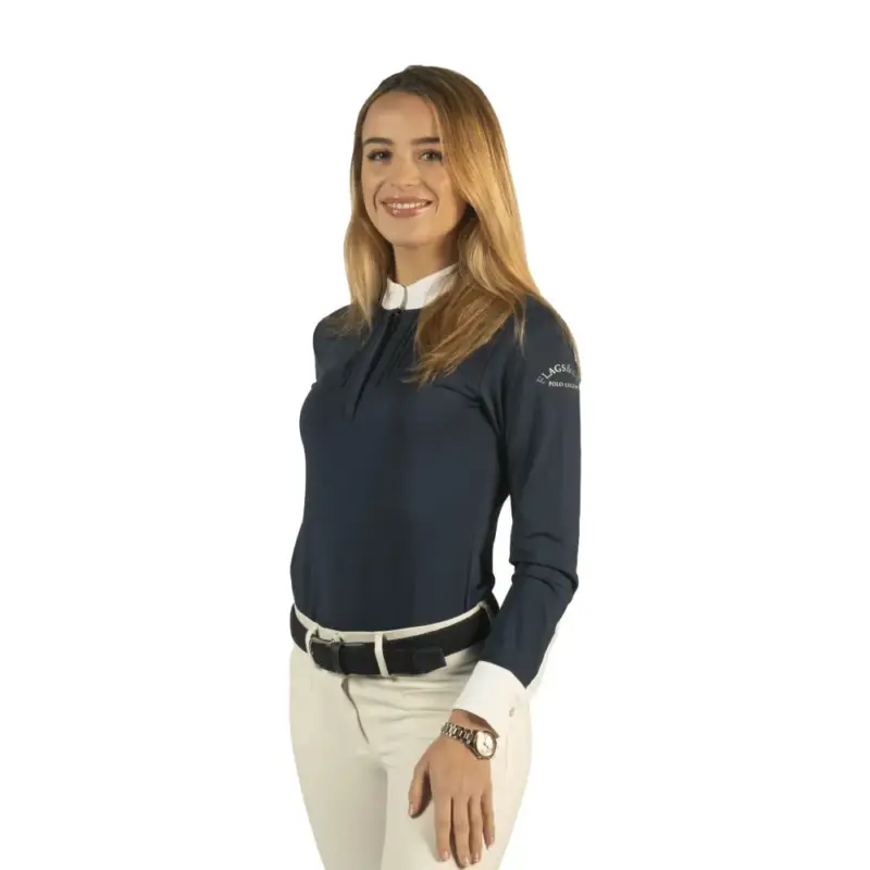 Ultime Pezzi Polo Kavala da donna a maniche lunghe Flags & Cup