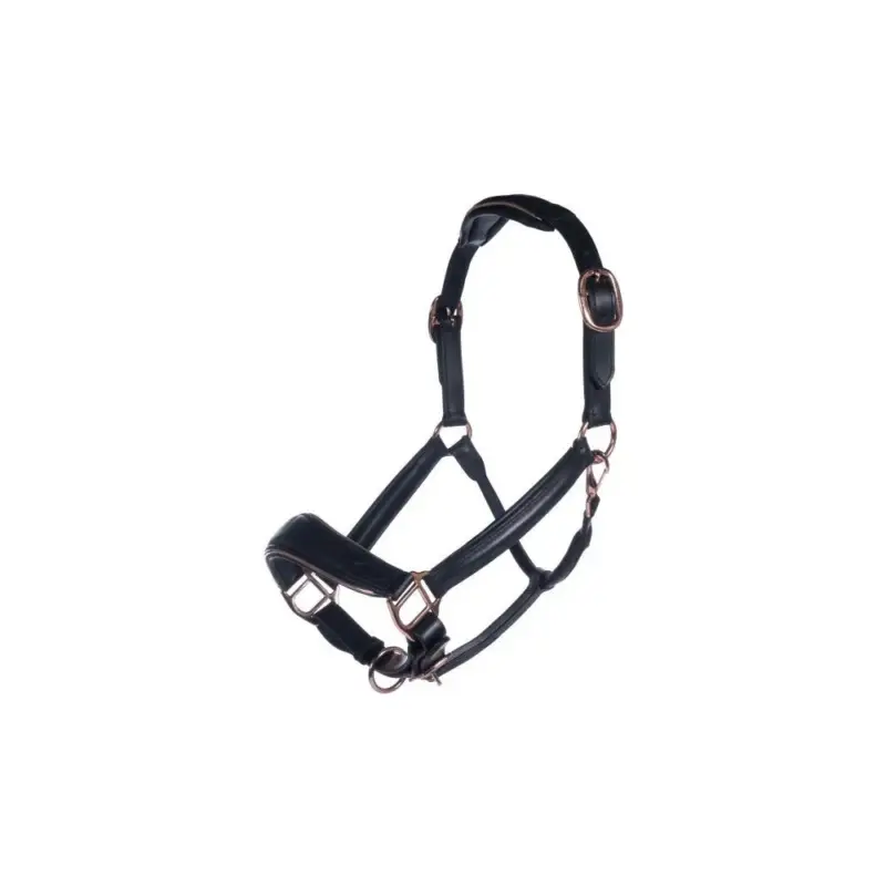 Lederen halster Rosegold HKM Sconto