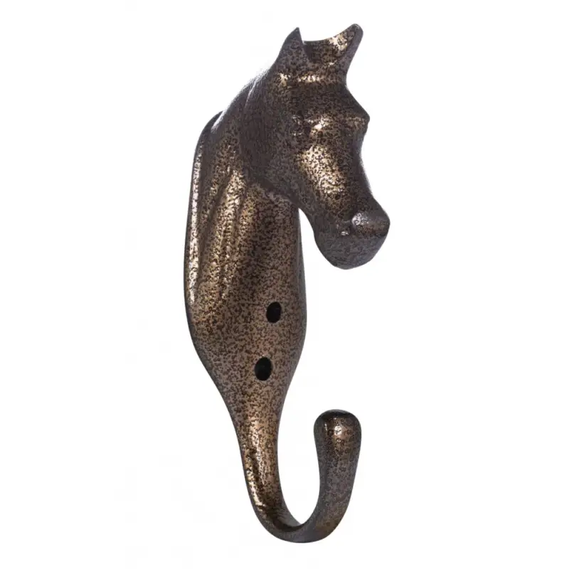 Offerta Limitata Porta-briglia testa di cavallo in alluminio HKM