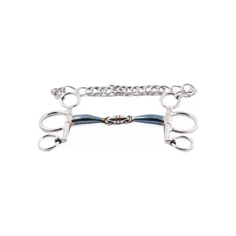 Di Tendenza Filet Pelham Jump'In piccoli rami doppia rottura blue steel