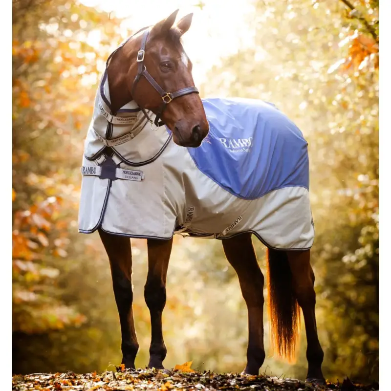 Coperta da esterno Horseware Rambo® Autumn Series con chiusura a disco esterna 0g con fodera da 100g Nuova Collezione