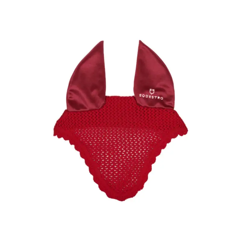Cuffia anti-mosche per pony in cotone con orecchie elastiche Equestro Vendita Finale