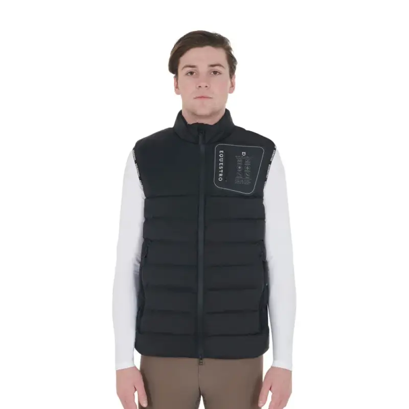 Spedito Oggi Gilet in tessuto stretch con patch in silicone da uomo Equestro