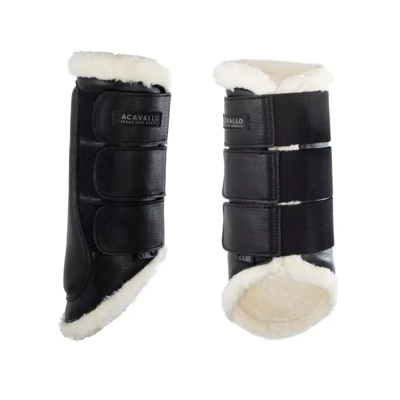 Affare Gambali posteriori in pelle ecologica con tripla chiusura in velcro Acavallo
