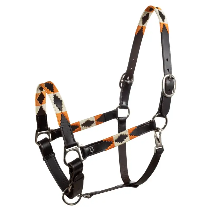 Capestro in cuoio con decorazioni navajo Polo N Equestro Ultimissimo Modello