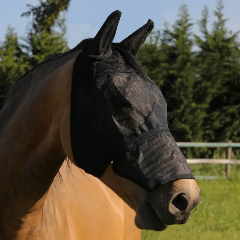 Maschera Antimosche in PVC con Copri-Orecchie e Cerniera Umbria Equitazione Miglior Prezzo