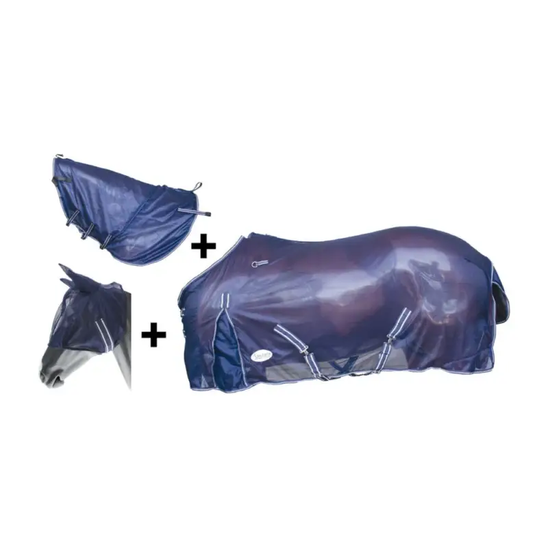 Coperta a Rete con Copricollo e Maschera Modello Viana Umbria Equitazione Offerta Del Giorno
