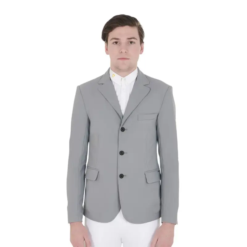 Giacca da concorso Uomo in Tessuto Stretch con Tasche con Zip Equestro Offerta Limitata