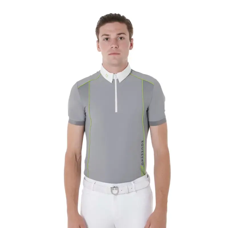 Polo da concorso Uomo Maniche Corte con Zip Equestro Scelto Dai Clienti