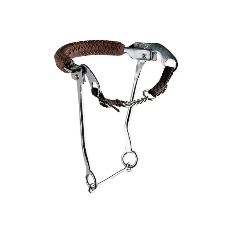Soddisfatti O Rimborsati Hackamore in acciaio inox con musarola in cuoio intrecciato Pool's