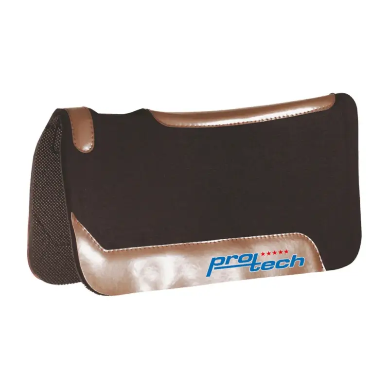 Pagamento Sicuro Sottosella western in neoprene e feltro Master con patch in cuoio lungo Pro-Tech