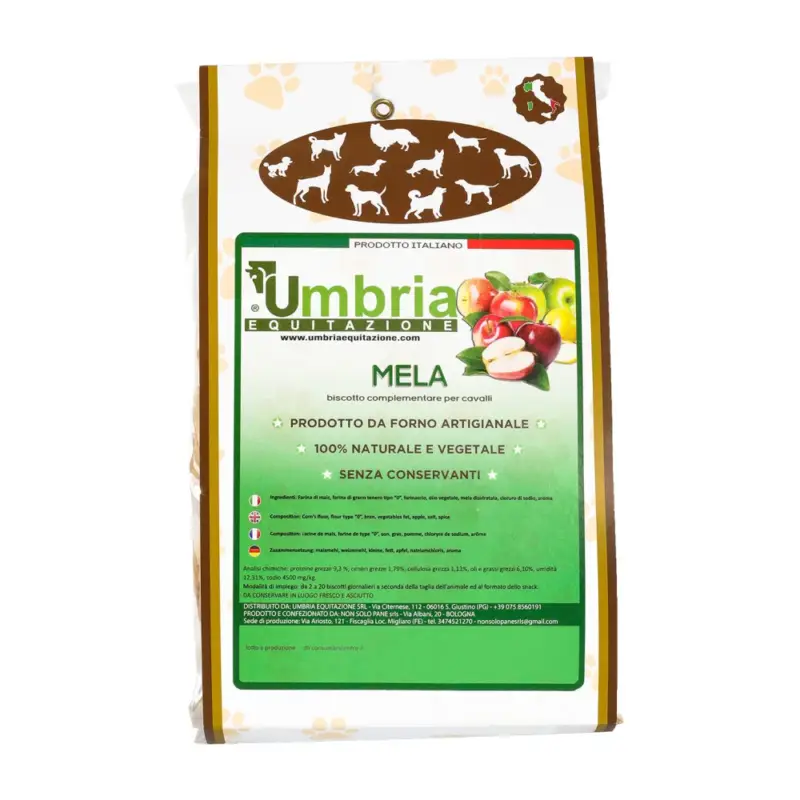 Crunchies per cavalli alle mele 500g Umbria Equitazione Popolare