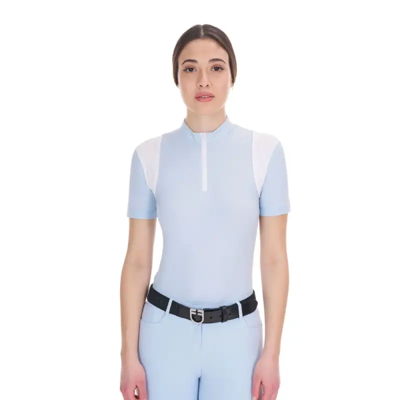 Ordina Subito Polo da allenamento da donna taglio slim con inserti in mesh Equestro