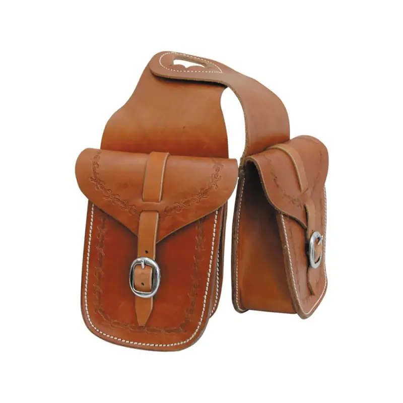 Novità Borsa anteriore in cuoio Lakota per sella con bordatura stampata