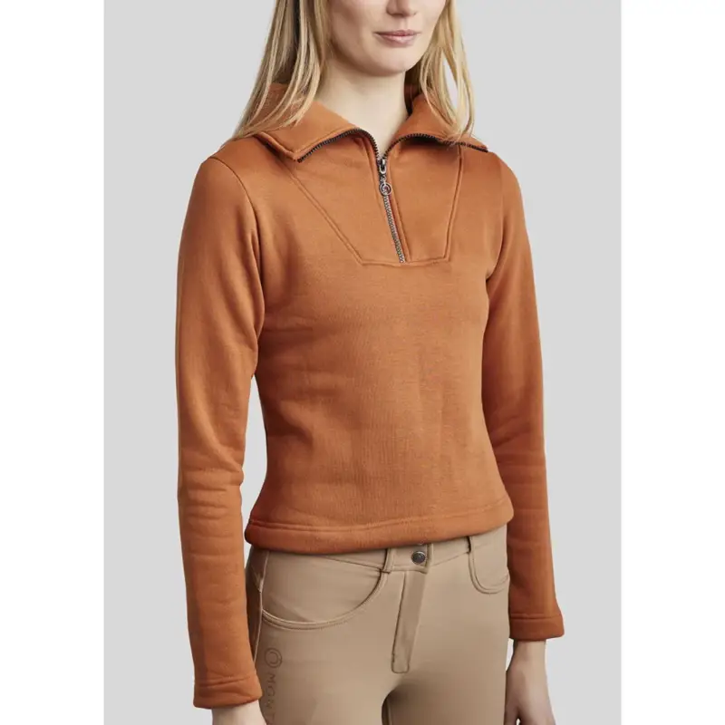 Esclusivo Felpa Montar MoElla con zip a un quarto da donna