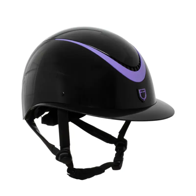 Prezzo Ridotto Casco con cinturino in similpelle lucida omologato EN 1384-2023 Equestro