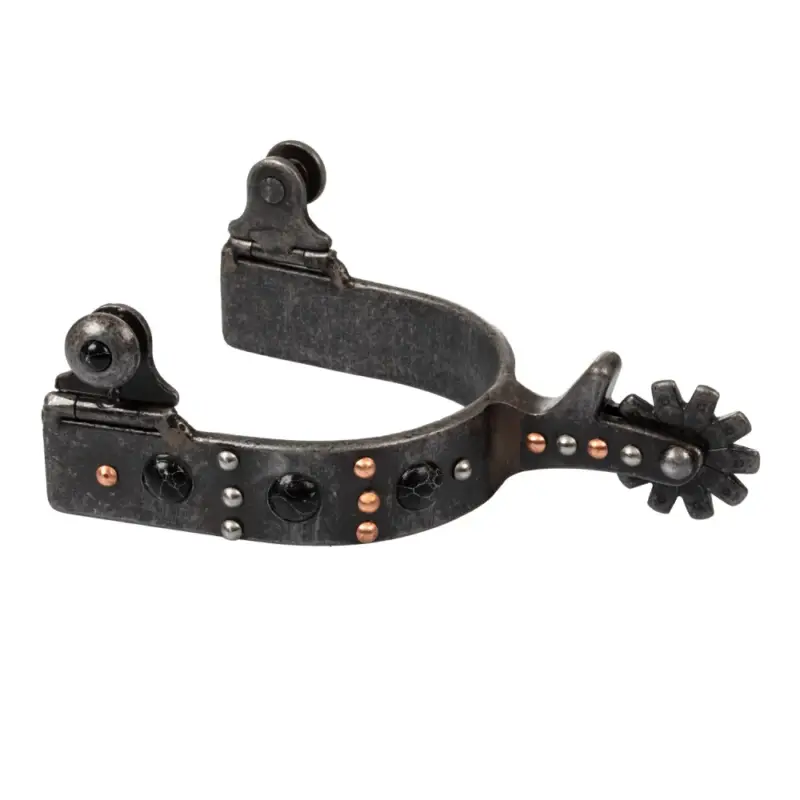 Speroni Pool's western in acciaio con perle nere Must-Have