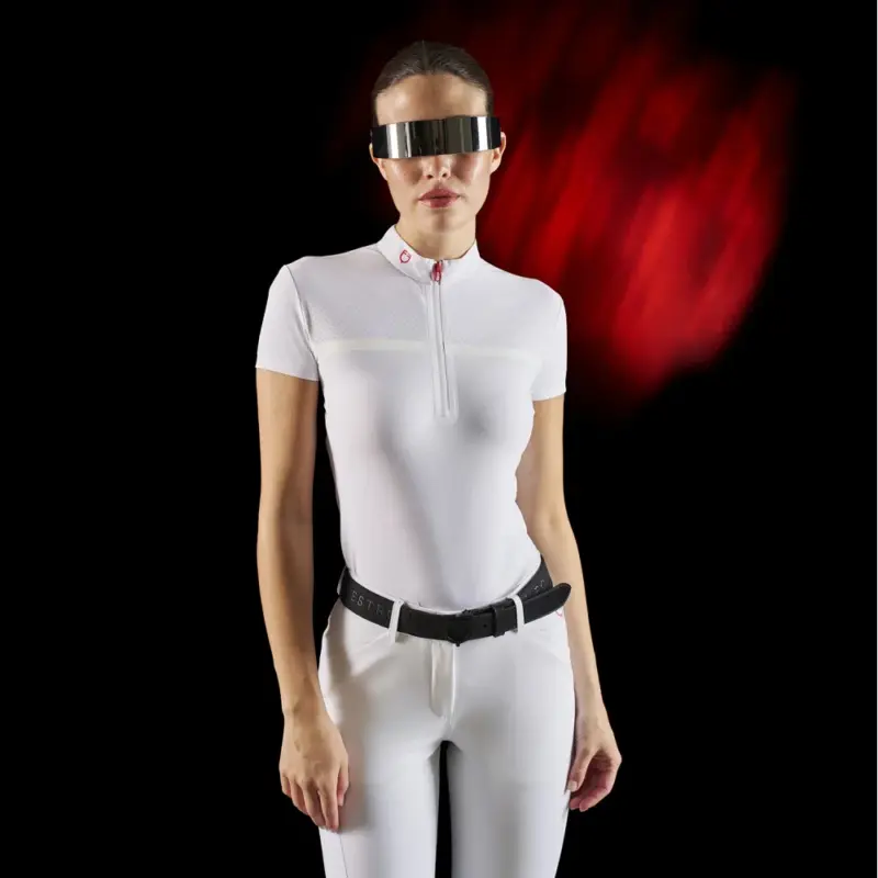 Nuovo Arrivo Polo da concorso donna Equestro Ridertechnology in tessuto traforato